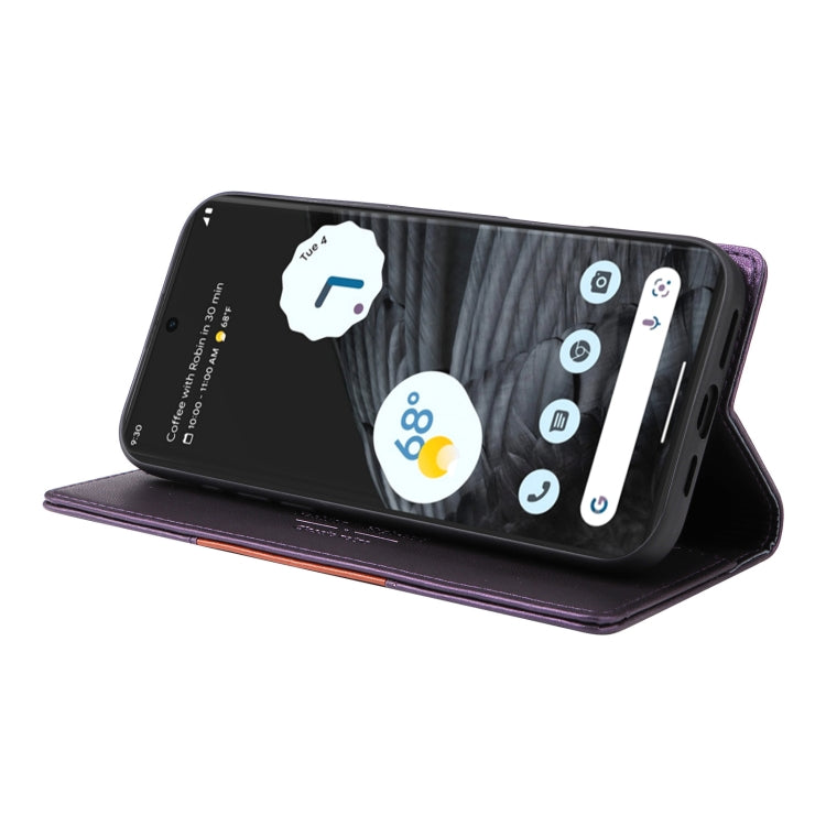 For Google Pixel 7 Pro GQUTROBE G01 RFID Anti-theft Leather Phone Case(Purple)