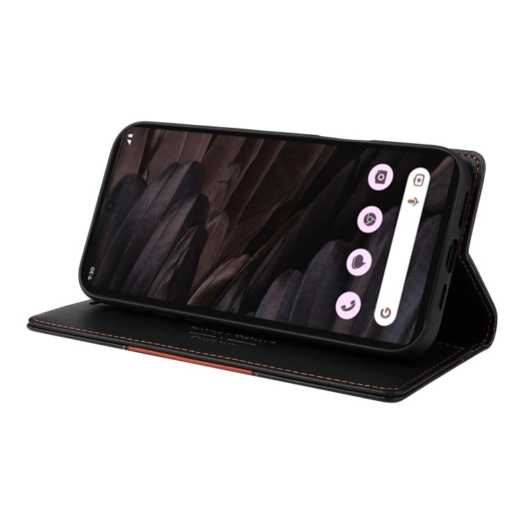 For Google Pixel 7a GQUTROBE G01 RFID Anti-theft Leather Phone Case(Black)
