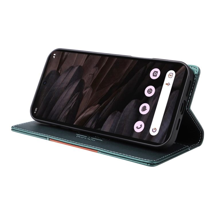 For Google Pixel 7a GQUTROBE G01 RFID Anti-theft Leather Phone Case(Green)