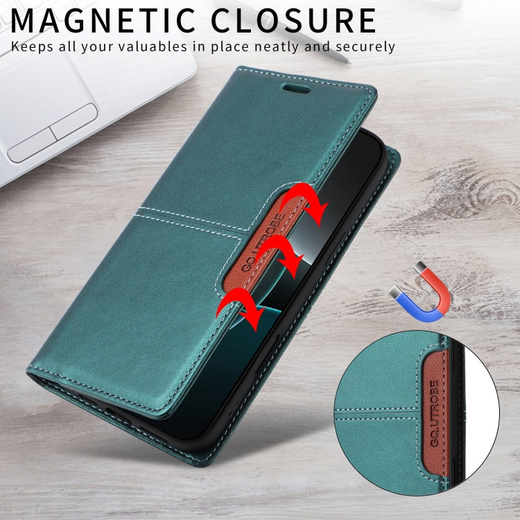 For Google Pixel 7a GQUTROBE G01 RFID Anti-theft Leather Phone Case(Green)