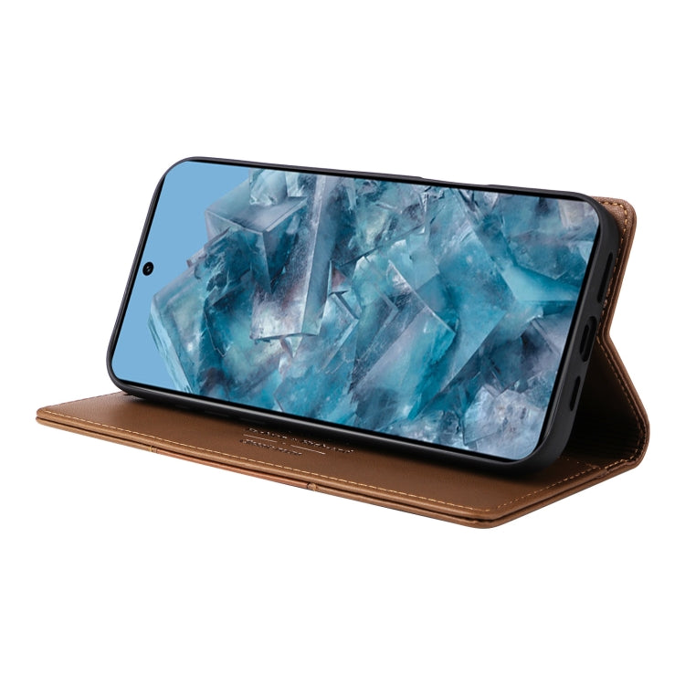 For Google Pixel 8 Pro GQUTROBE G01 RFID Anti-theft Leather Phone Case(Brown)