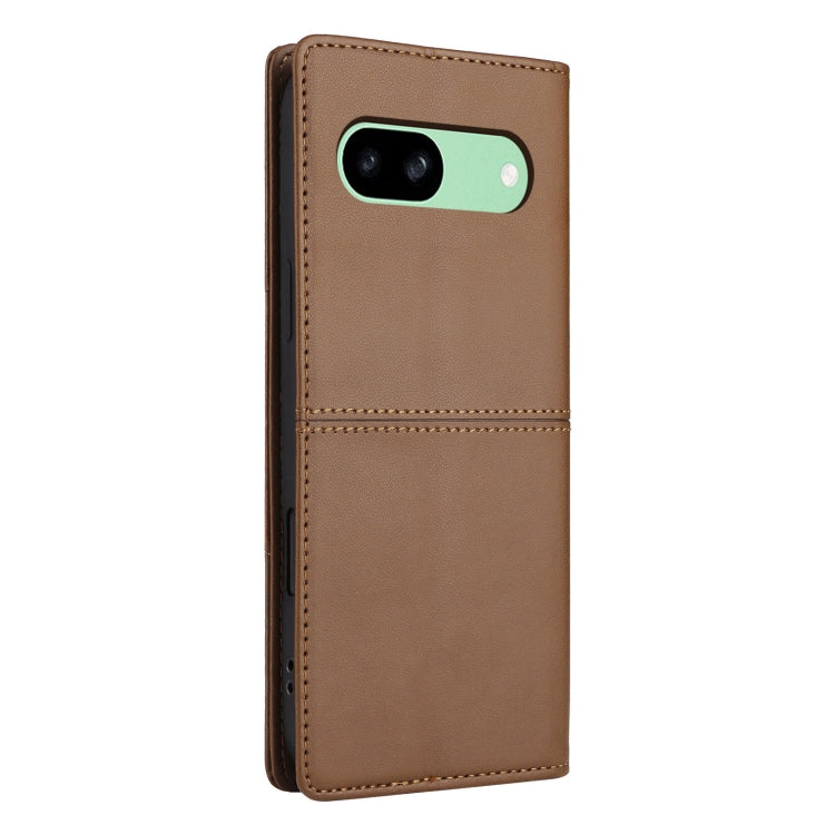 For Google Pixel 8a GQUTROBE G01 RFID Anti-theft Leather Phone Case(Brown)