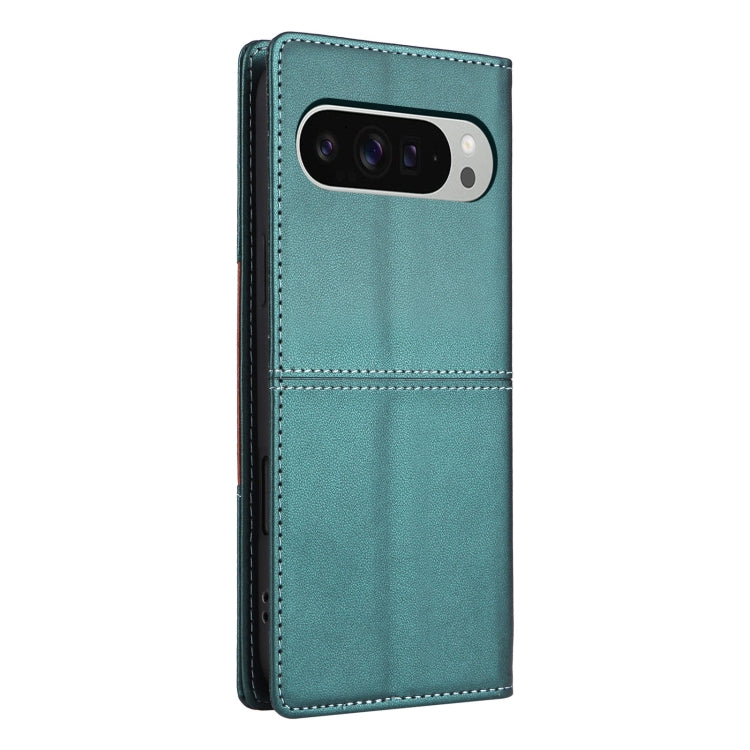 For Google Pixel 9 Pro XL GQUTROBE G01 RFID Anti-theft Leather Phone Case(Green)