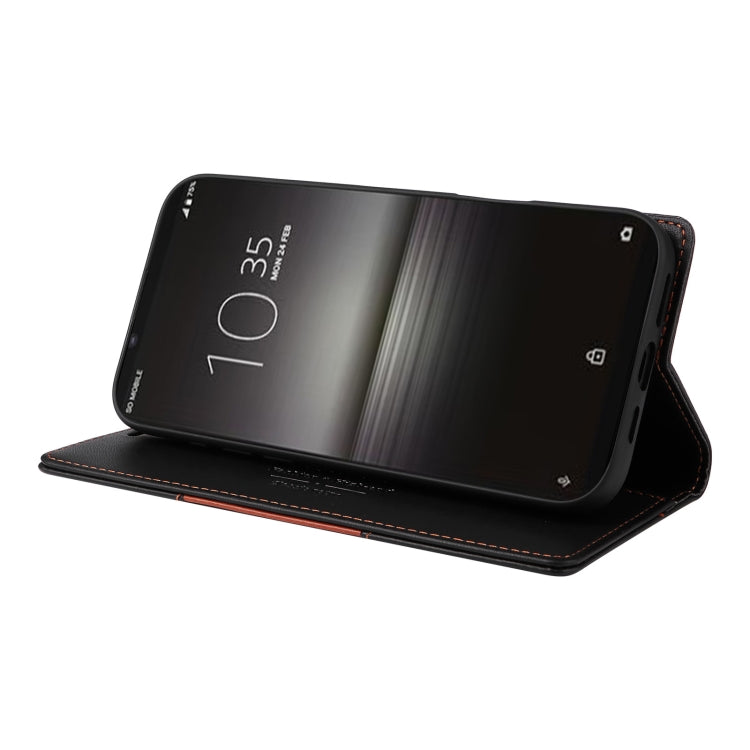 For Sony Xperia 1 II GQUTROBE G01 RFID Anti-theft Leather Phone Case(Black)