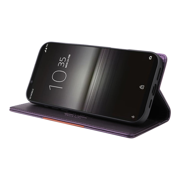 For Sony Xperia 1 II GQUTROBE G01 RFID Anti-theft Leather Phone Case(Purple)