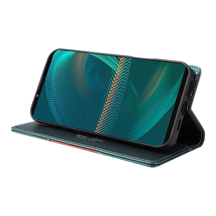For Sony Xperia 5 III GQUTROBE G01 RFID Anti-theft Leather Phone Case(Green)