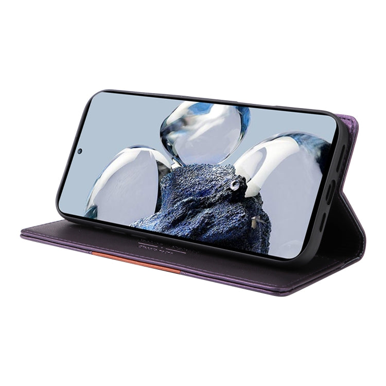 For Xiaomi 12T / 12T Pro GQUTROBE G01 RFID Anti-theft Leather Phone Case(Purple)