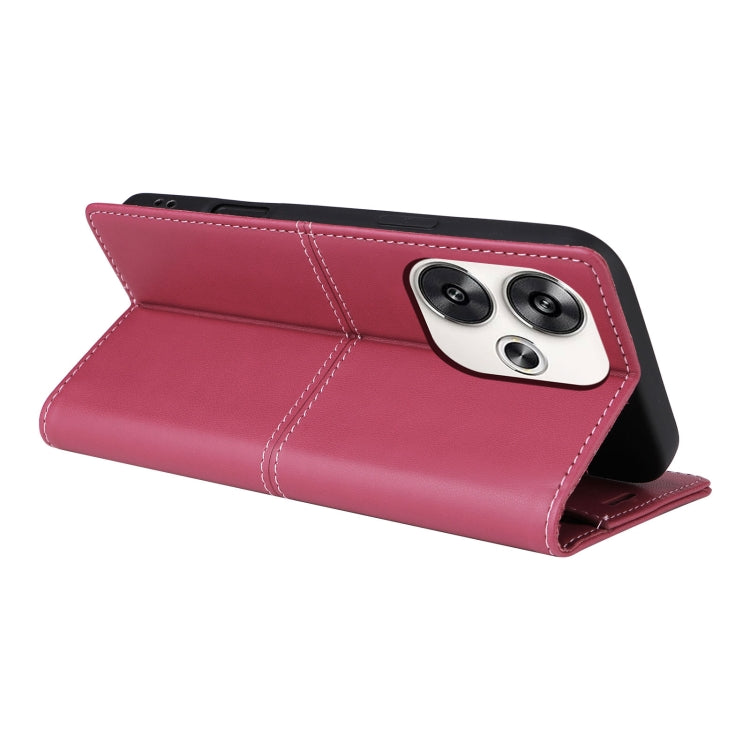 For Xiaomi Poco F6 GQUTROBE G01 RFID Anti-theft Leather Phone Case(Red)