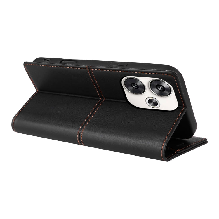 For Xiaomi Poco F6 GQUTROBE G01 RFID Anti-theft Leather Phone Case(Black)
