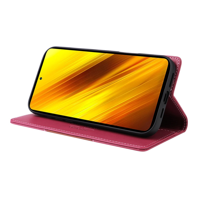 For Xiaomi Poco X3 NFC GQUTROBE G01 RFID Anti-theft Leather Phone Case(Red)