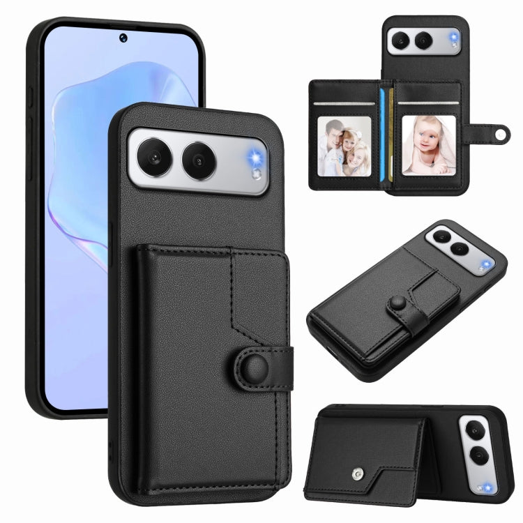 Button Card Bag RFID Anti-theft Phone Case, For OnePlus 13T, For OnePlus Ace 5 / Ace 5 Pro, For OnePlus Nord 4, For OnePlus Nord CE4 Lite 5G