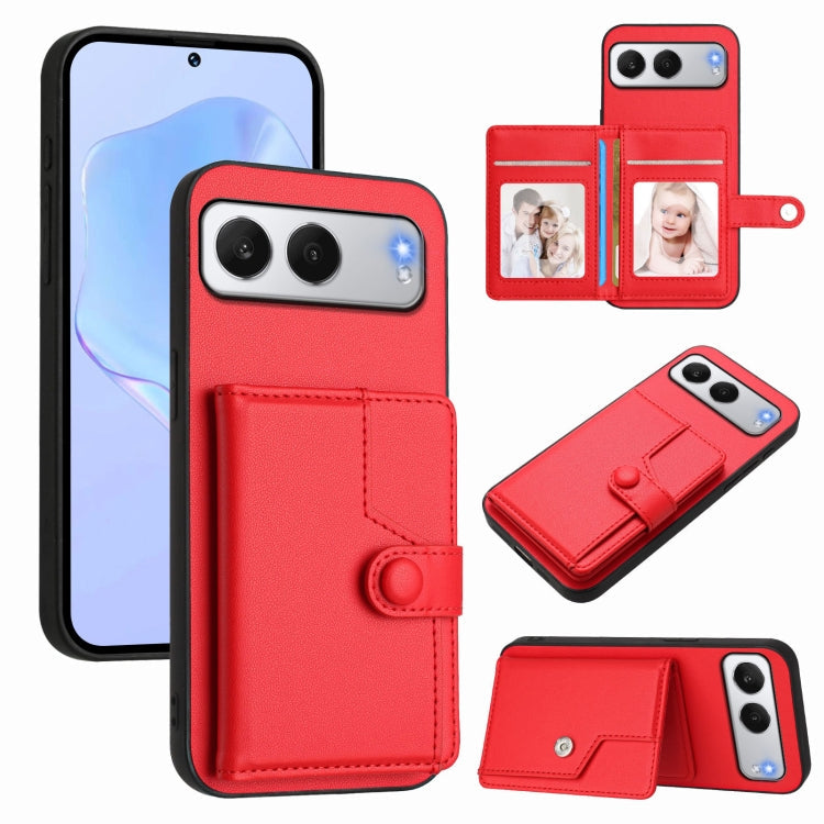 Button Card Bag RFID Anti-theft Phone Case, For OnePlus 13T, For OnePlus Ace 5 / Ace 5 Pro, For OnePlus Nord 4, For OnePlus Nord CE4 Lite 5G