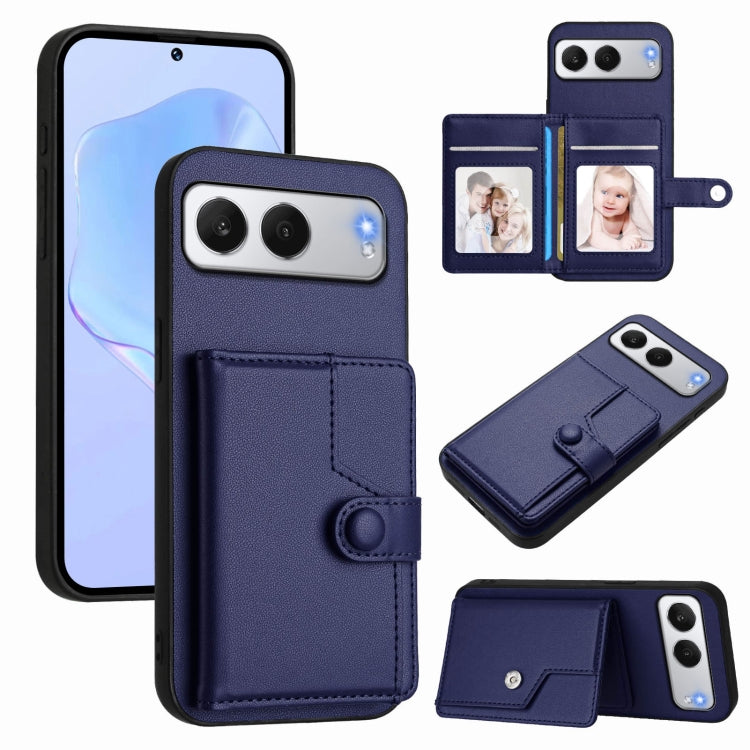 Button Card Bag RFID Anti-theft Phone Case, For OnePlus 13T, For OnePlus Ace 5 / Ace 5 Pro, For OnePlus Nord 4, For OnePlus Nord CE4 Lite 5G