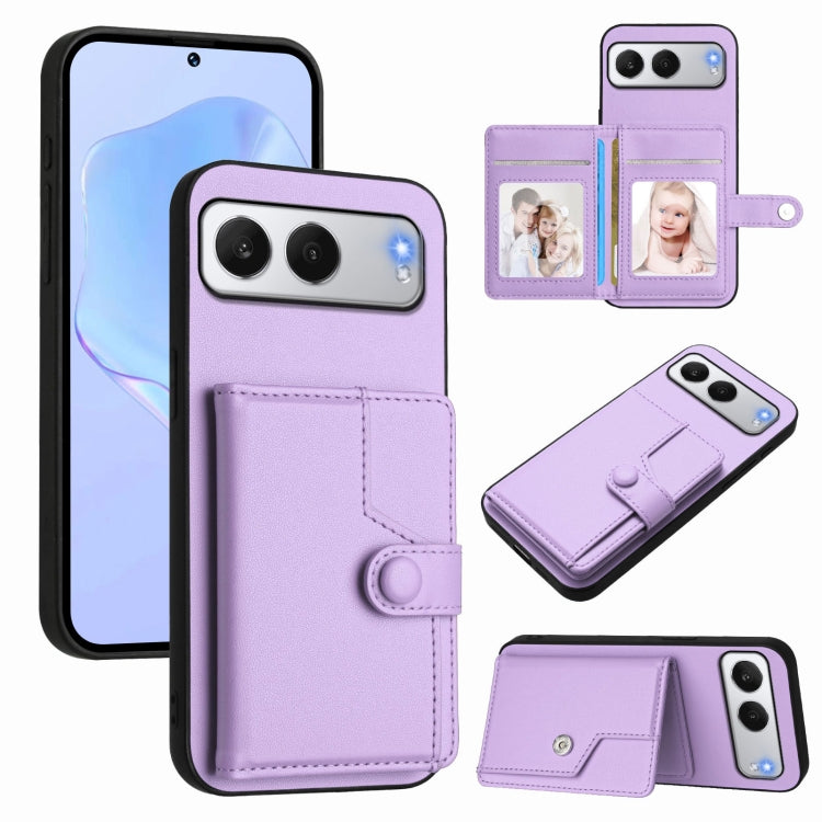 Button Card Bag RFID Anti-theft Phone Case, For OnePlus 13T, For OnePlus Ace 5 / Ace 5 Pro, For OnePlus Nord 4, For OnePlus Nord CE4 Lite 5G