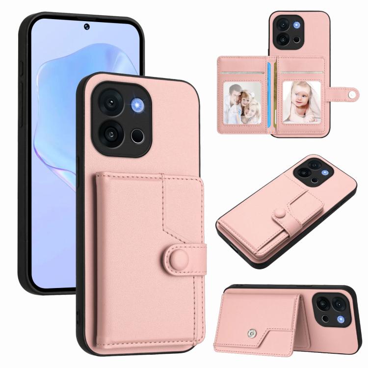 Button Card Bag RFID Anti-theft Phone Case, For OnePlus 13T, For OnePlus Ace 5 / Ace 5 Pro, For OnePlus Nord 4, For OnePlus Nord CE4 Lite 5G