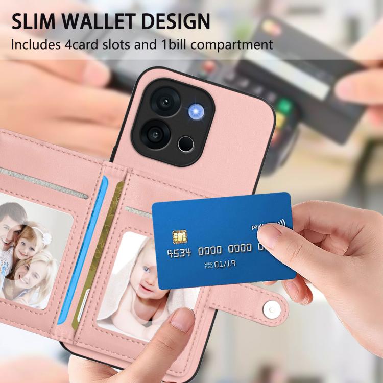 Button Card Bag RFID Anti-theft Phone Case, For OnePlus 13T, For OnePlus Ace 5 / Ace 5 Pro, For OnePlus Nord 4, For OnePlus Nord CE4 Lite 5G