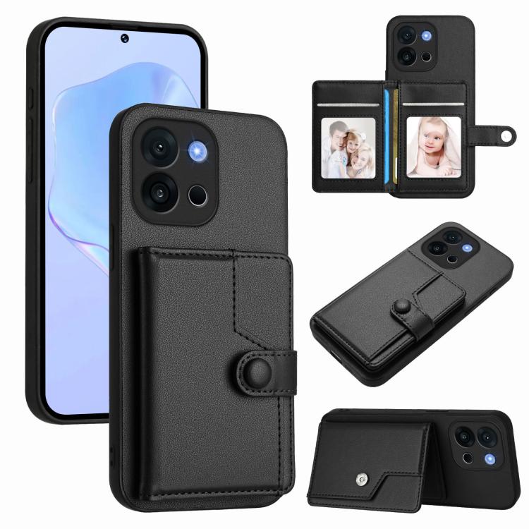 Button Card Bag RFID Anti-theft Phone Case, For OnePlus 13T, For OnePlus Ace 5 / Ace 5 Pro, For OnePlus Nord 4, For OnePlus Nord CE4 Lite 5G