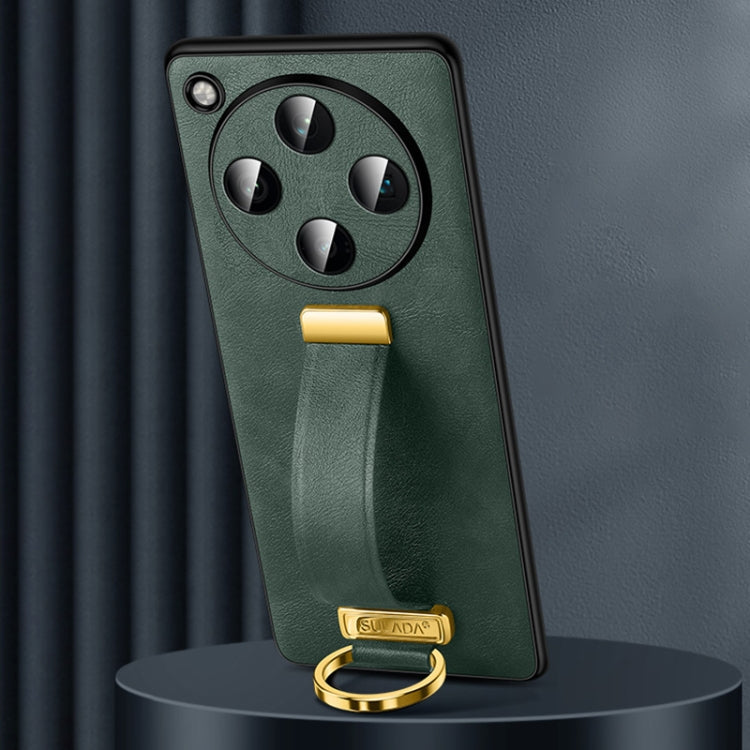 For OPPO Find X8 Pro SULADA PC + Leather Texture Skin Feel Shockproof Phone Case(Green)