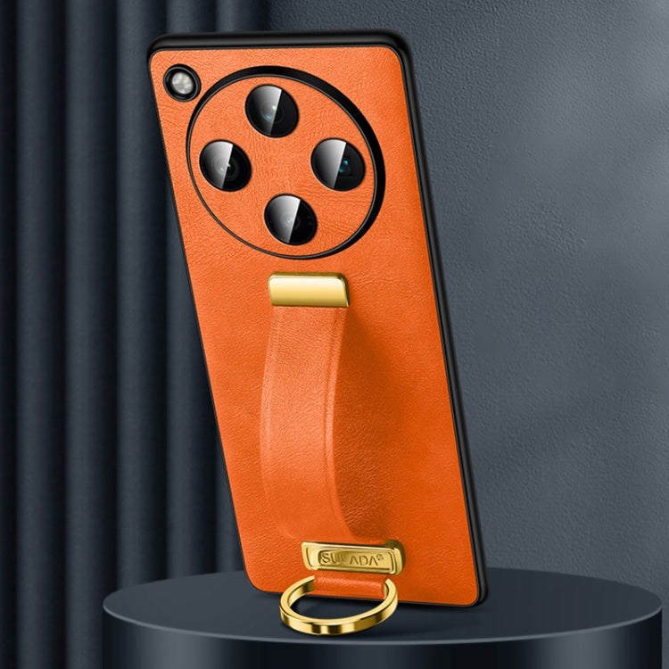 For OPPO Find X8 Pro SULADA PC + Leather Texture Skin Feel Shockproof Phone Case(Orange)