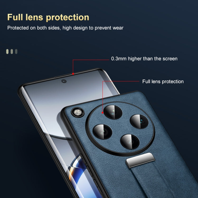 For OPPO Find X8 Pro SULADA PC + Leather Texture Skin Feel Shockproof Phone Case(Blue)