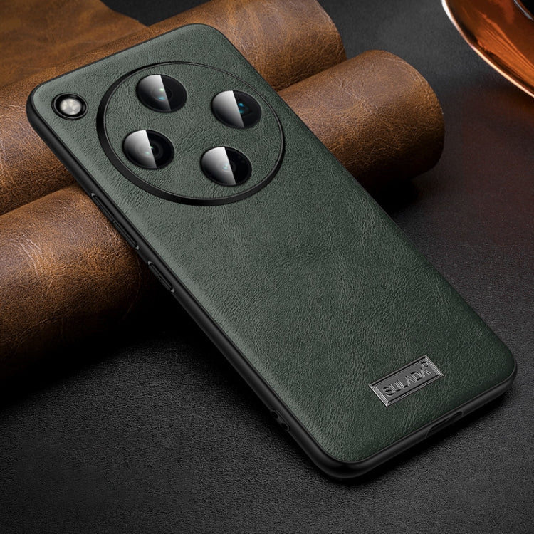 For OPPO Find X8 Pro SULADA Shockproof TPU + Handmade Leather Phone Case(Green)