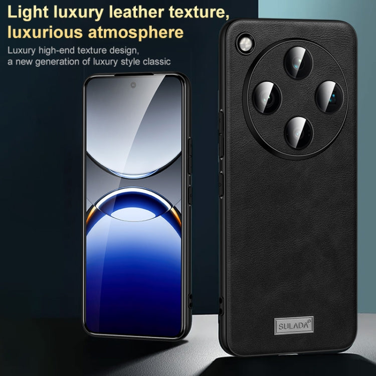 For OPPO Find X8 Pro SULADA Shockproof TPU + Handmade Leather Phone Case(Brown)