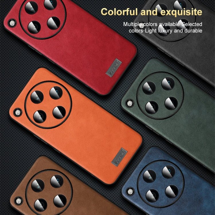 For OPPO Find X8 Pro SULADA Shockproof TPU + Handmade Leather Phone Case(Green)
