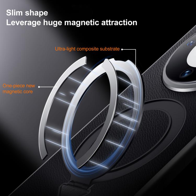 For Huawei Pura 70 Pro / 70 Pro+ SULADA Top Grain Leather MagSafe Magnetic Holder Phone Case(Green)