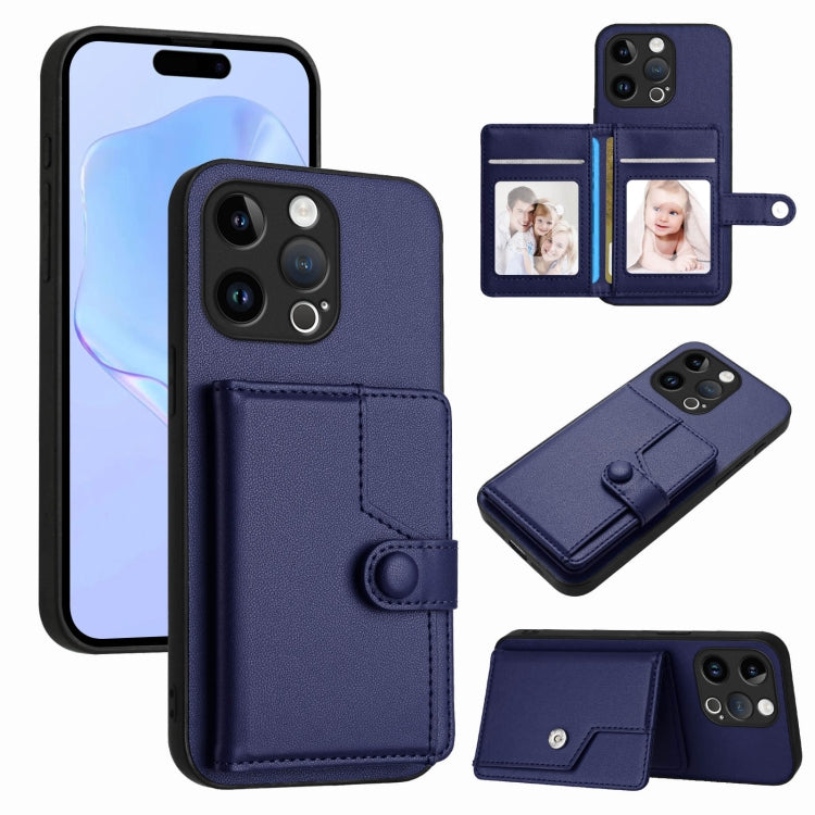 Button Card Bag RFID Anti-theft Phone Case, For iPhone SE 2022 / 2020, For iPhone 13 Pro Max, For iPhone 13 Pro, For iPhone 13