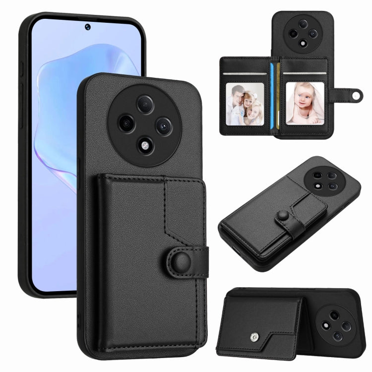 Button Card Bag RFID Anti-theft Phone Case, For OPPO Reno12 Global, For OPPO K12 5G, For OPPO A3 Pro 5G, For OPPO Reno11 F / F25 Pro