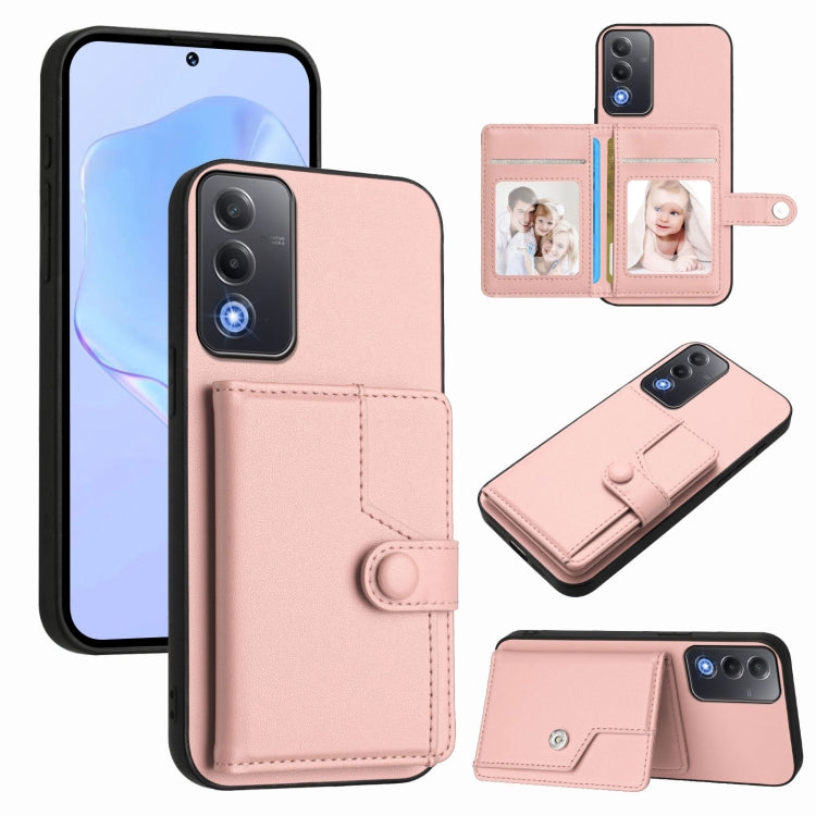 Button Card Bag RFID Anti-theft Phone Case, For OPPO A5 Energy / A5 Pro 5G Global, For OPPO K12x, For OPPO A3 Pro Global, For OPPO Reno12 Pro Global