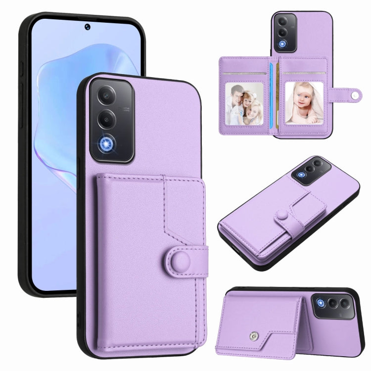 Button Card Bag RFID Anti-theft Phone Case, For OPPO A5 Energy / A5 Pro 5G Global, For OPPO K12x, For OPPO A3 Pro Global, For OPPO Reno12 Pro Global