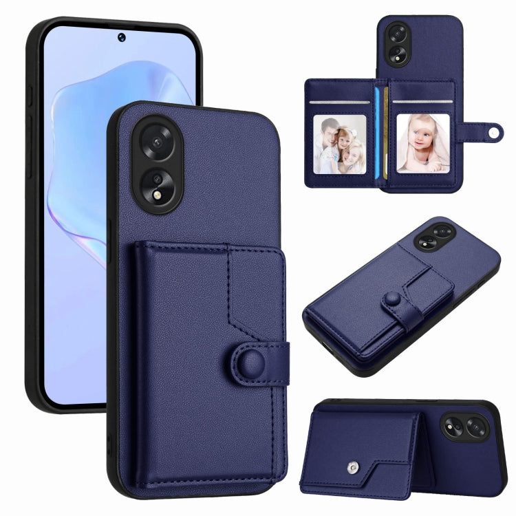 Button Card Bag RFID Anti-theft Phone Case, For OPPO Reno11 Global, For OPPO Reno11 Pro Global, For OPPO A58 / A58x / A1x, For OPPO A38 4G / A18 4G Global
