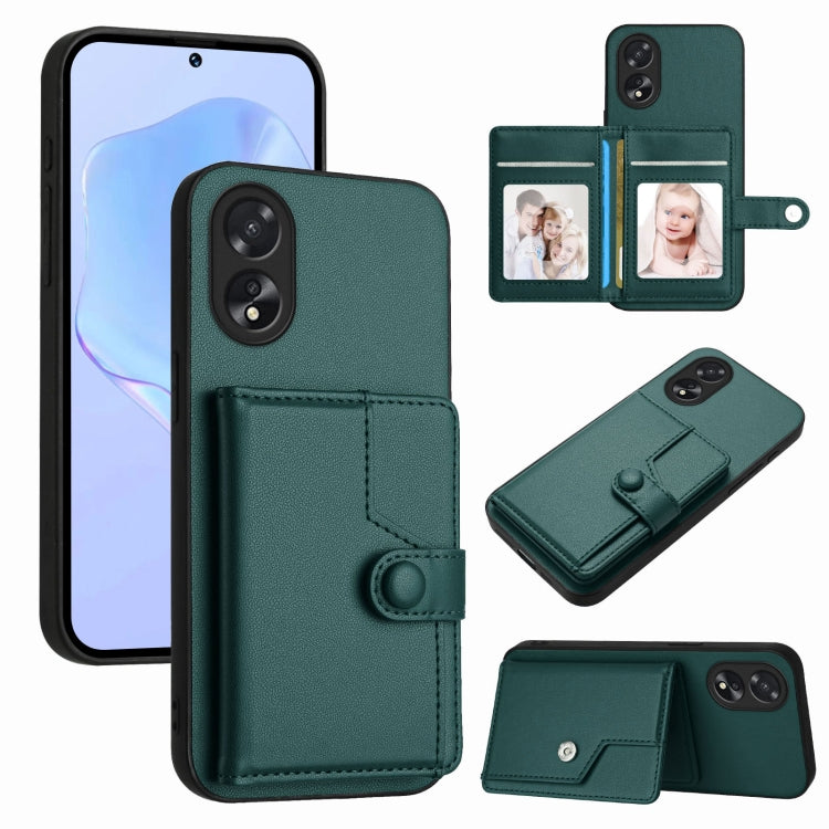 Button Card Bag RFID Anti-theft Phone Case, For OPPO Reno11 Global, For OPPO Reno11 Pro Global, For OPPO A58 / A58x / A1x, For OPPO A38 4G / A18 4G Global