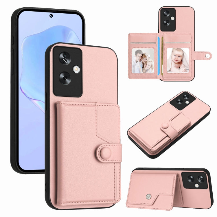 Button Card Bag RFID Anti-theft Phone Case, For OPPO A79 5G Global