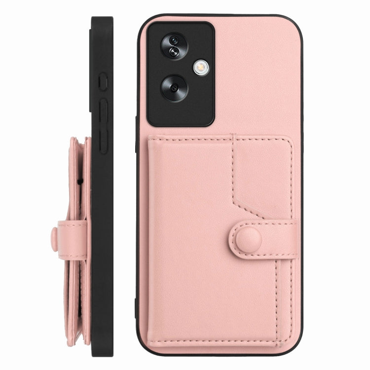 Button Card Bag RFID Anti-theft Phone Case, For OPPO A79 5G Global