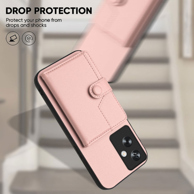 Button Card Bag RFID Anti-theft Phone Case, For OPPO A79 5G Global