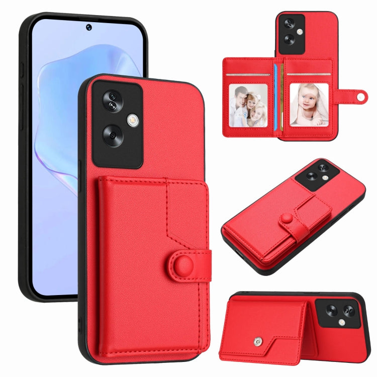 Button Card Bag RFID Anti-theft Phone Case, For OPPO A79 5G Global