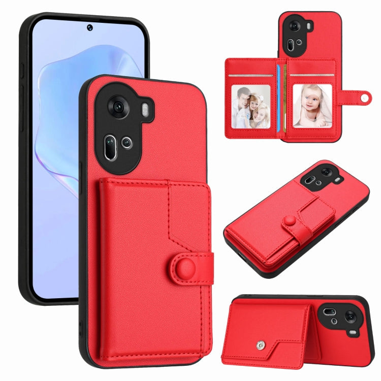 Button Card Bag RFID Anti-theft Phone Case, For OPPO Reno11 Global, For OPPO Reno11 Pro Global, For OPPO A58 / A58x / A1x, For OPPO A38 4G / A18 4G Global