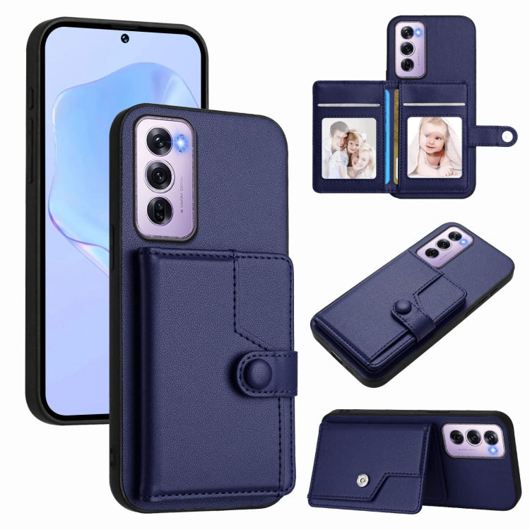 Button Card Bag RFID Anti-theft Phone Case, For OPPO A5 Energy / A5 Pro 5G Global, For OPPO K12x, For OPPO A3 Pro Global, For OPPO Reno12 Pro Global