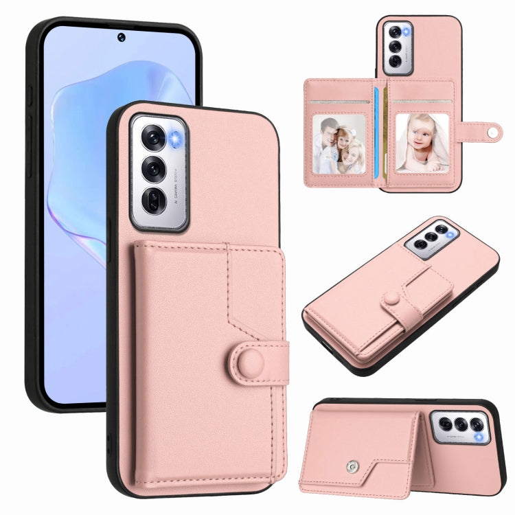Button Card Bag RFID Anti-theft Phone Case, For OPPO Reno12 Global, For OPPO K12 5G, For OPPO A3 Pro 5G, For OPPO Reno11 F / F25 Pro