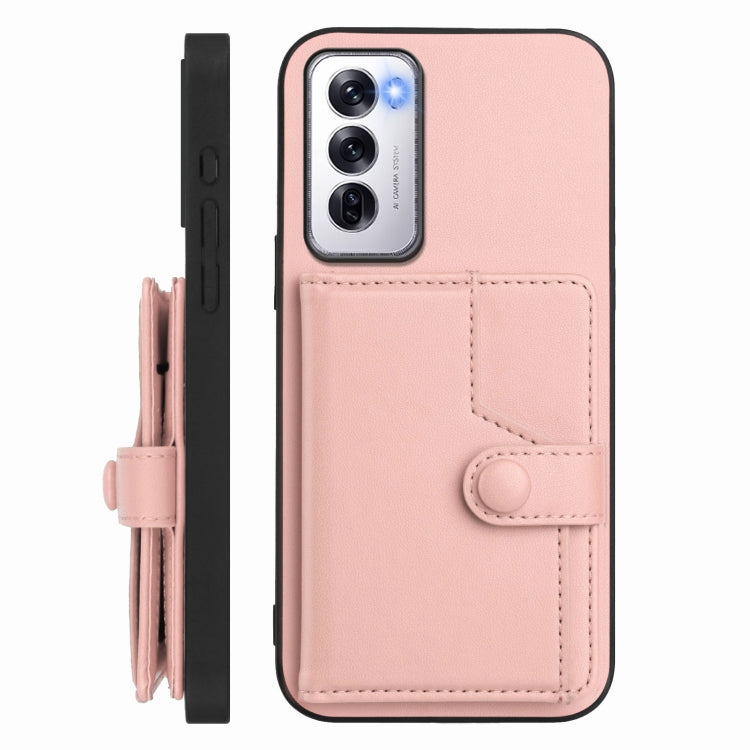 Button Card Bag RFID Anti-theft Phone Case, For OPPO Reno12 Global, For OPPO K12 5G, For OPPO A3 Pro 5G, For OPPO Reno11 F / F25 Pro