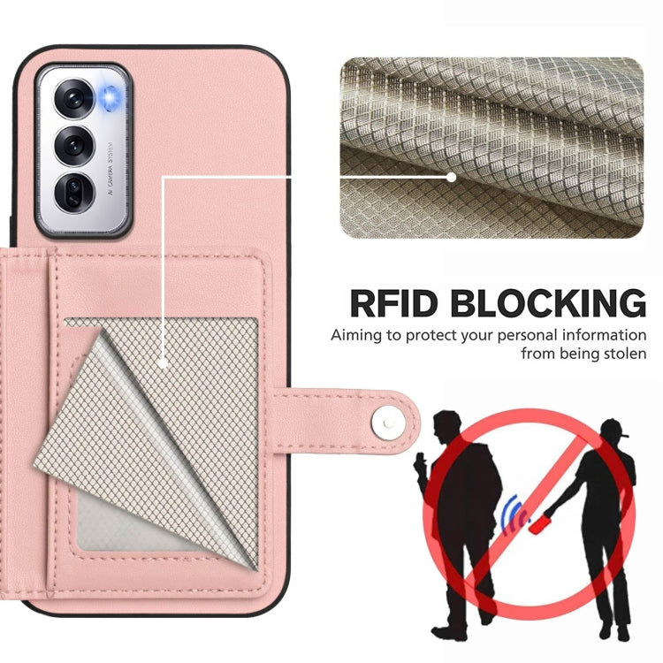 Button Card Bag RFID Anti-theft Phone Case, For OPPO Reno12 Global, For OPPO K12 5G, For OPPO A3 Pro 5G, For OPPO Reno11 F / F25 Pro