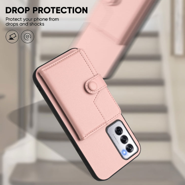 Button Card Bag RFID Anti-theft Phone Case, For OPPO Reno12 Global, For OPPO K12 5G, For OPPO A3 Pro 5G, For OPPO Reno11 F / F25 Pro