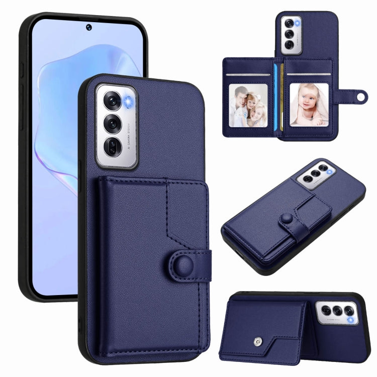 Button Card Bag RFID Anti-theft Phone Case, For OPPO Reno12 Global, For OPPO K12 5G, For OPPO A3 Pro 5G, For OPPO Reno11 F / F25 Pro