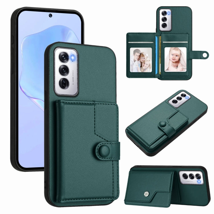 Button Card Bag RFID Anti-theft Phone Case, For OPPO Reno12 Global, For OPPO K12 5G, For OPPO A3 Pro 5G, For OPPO Reno11 F / F25 Pro