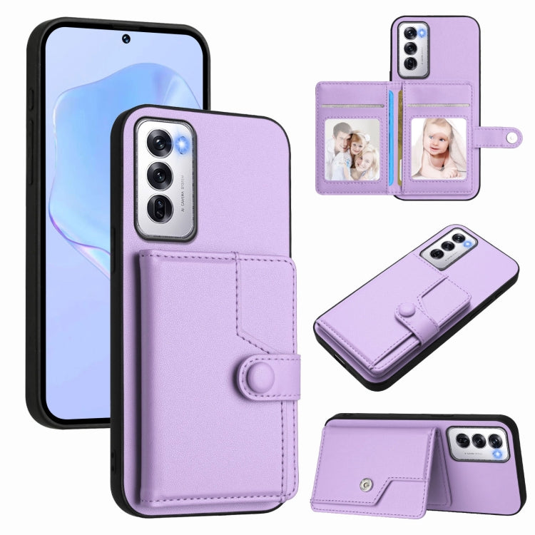 Button Card Bag RFID Anti-theft Phone Case, For OPPO Reno12 Global, For OPPO K12 5G, For OPPO A3 Pro 5G, For OPPO Reno11 F / F25 Pro