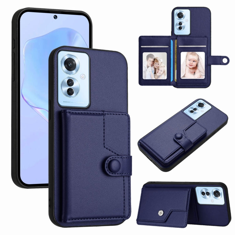 Button Card Bag RFID Anti-theft Phone Case, For OPPO Reno12 Global, For OPPO K12 5G, For OPPO A3 Pro 5G, For OPPO Reno11 F / F25 Pro
