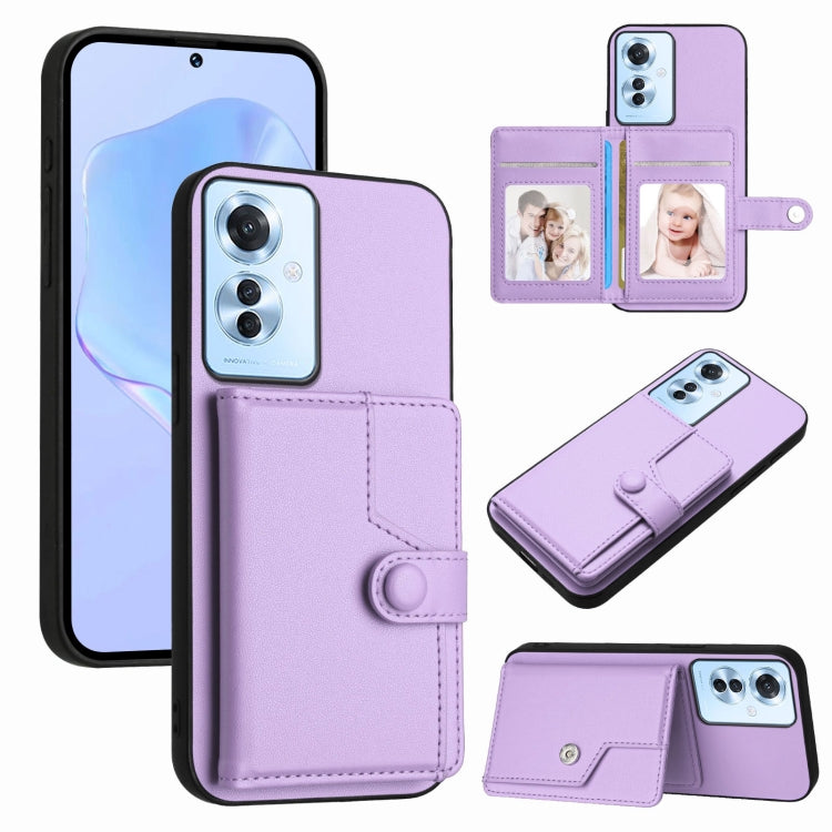 Button Card Bag RFID Anti-theft Phone Case, For OPPO Reno12 Global, For OPPO K12 5G, For OPPO A3 Pro 5G, For OPPO Reno11 F / F25 Pro