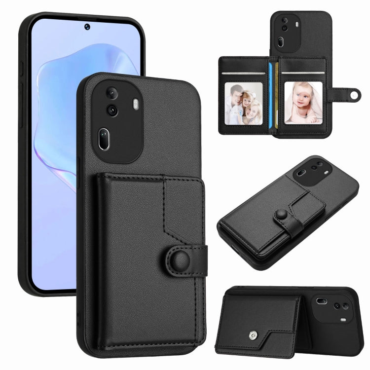 Button Card Bag RFID Anti-theft Phone Case, For OPPO Reno11 Global, For OPPO Reno11 Pro Global, For OPPO A58 / A58x / A1x, For OPPO A38 4G / A18 4G Global